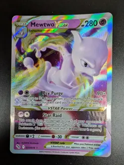 Pokemon Mewtwo VSTAR Holo Ultra Rare TCG Card 031/078 Pokemon Go - Image 1