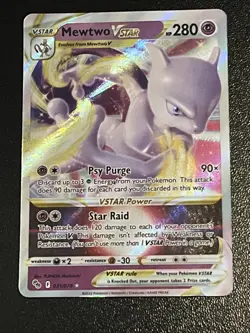 Pokemon Mewtwo VSTAR Holo Ultra Rare TCG Card 031/078 Pokemon Go Mint - Image 1