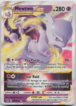 Mewtwo VSTAR Ultra Rare Holo Pokemon GO 031/078 NM - Image 1