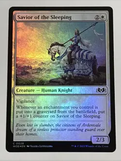 MTG Wilds of Eldraine Savior of the Sleeping Foil 0028 NM - Image 1