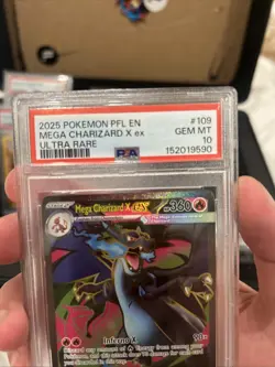 Pokemon 2025 Mega Charizard X ex 109 Ultra Rare Phantasmal Flames GEM MT PSA 10 - Image 3