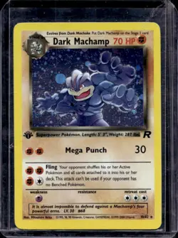2000 Pokemon Team Rocket First Edition Dark Machamp Holo #10/82 - Image 1