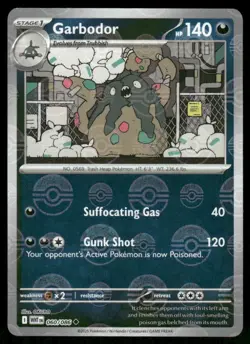 Pokemon Cards Garbodor 060/086 Reverse Holo Pokeball White Flare Uncommon NM - Image 1