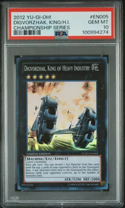 Digvorzhak King Of Heavy Industry YCSW-EN005 Super Rare Prize Card Yugioh PSA 10 - Image 1