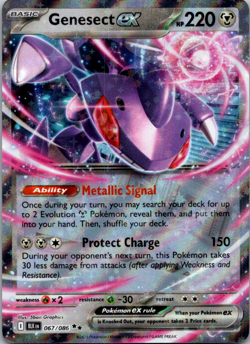 GENESECT EX 067/086 DOUBLE RARE BLACK BOLT POKEMON NM - Image 1