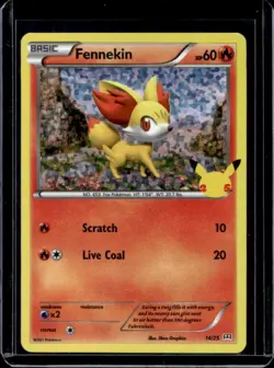2021 Pokemon McDonald's 25th Anniversary Special Edition Fennekin Foil #14/25 - Image 1