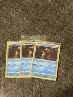 Sealed Psyduck SM199 Detective Pikachu Black Star Promo English Pokemon Card x 3 - Image 1