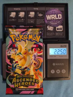 HEAVY!! 🔥 22.50g Pokemon TCG Ascended Heroes Booster (Sealed)✅ GOD PACKUUU - Image 1