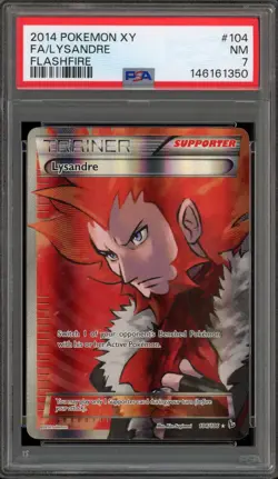 Pokemon Lysandre XY Flashfire Full Art #104 PSA 7 - Image 1