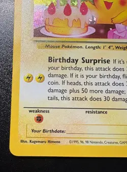 TCG POKEMON CELEBRATIONS BIRTHDAY PIKACHU HOLO 24 #2 - Image 3