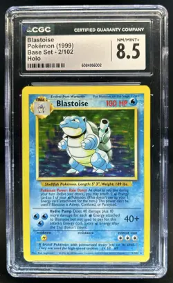 1999 Pokemon 1st Edition Blastoise Holo #2/102 CGC 8.5 - Image 1
