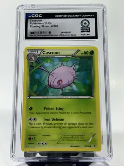 Pokemon CGC Guinness World Record 1 of 1 - 2015 Cascoon 6/108 Roaring Skies - Image 1