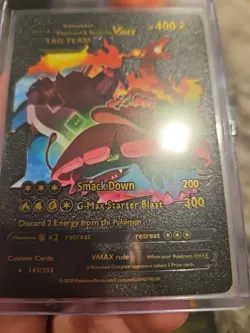 Charizard Blastoise Venusaur Vmax Black Foil Fan Art Textured Collector Pokemon - Image 3