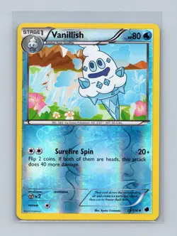 Vanillish 28/116 Uncommon Plasma Freeze Pokemon Reverse Holo Lightly Played - Image 1