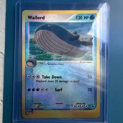 Pokemon TCG Wailord 14/109 EX Ruby & Sapphire Holo Rare 120 HP Stage 1 EN 2003 - Image 1