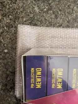 MINT 2019 Pokemon TCG Hidden Fates Mew Mewtwo Pin Collection Sealed Display Case - Image 5