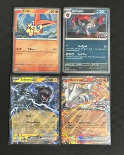 Pokemon Black Bolt White Flare Stamped Promos - Victini Zoroark Zekrom Reshiram - Image 1