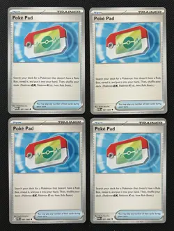 Pokemon TCG POR - Poke Pad 081/088 Trainer Item - 4 Card Playset - Image 1
