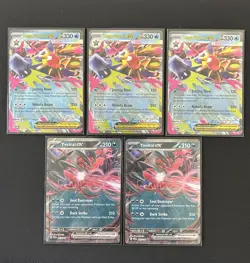 Pokemon TCG POR - Mega Starmie Ex 021/088 & Yveltal Ex 053/088 - 5 Card Lot - Image 1