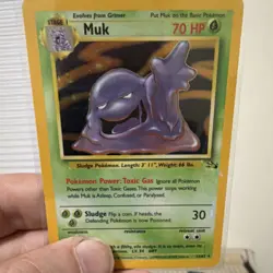 Wizards Pokemon TCG Jungle & Fossil Lot - Kangaskhan, Muk - 2 Cards, English - Image 4
