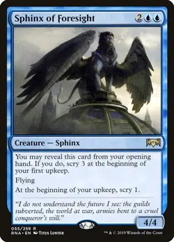 Sphinx of Foresight 1x FOIL RNA MTG Ravnica Allegiance Rare MINT blue - Image 1