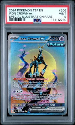 Iron Crown EX 206/162 Special Illustration Rare Pokemon PSA 9 *280 - Image 1