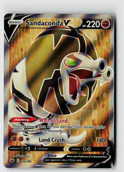 Pokemon SWSH06: Chilling Reign #175/198 Sandaconda V (Full Art) - Image 1