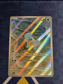 Pokemon Squirtle 170/165 Scarlet & Violet 151 Illustration Rare Full Art Holo - Image 1