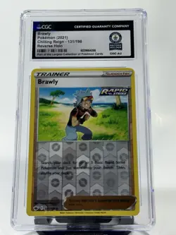 Pokemon CGC Guinness World Record - 2021 Brawly 131/198 Chilling Reign Rev-Holo - Image 1