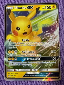 Pokemon Pikachu GX SM232 Sun & Moon Promos Basic Holo Promo HP160 - Image 1