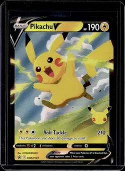 2021 Pokemon SWSH Black Star Promos Pikachu V #SWSH143 - Image 1