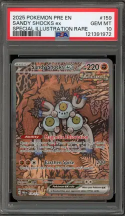 Pokemon Sandy Shocks ex Prismatic Evolutions SIR #159 PSA 10 Gem Mint - Image 1