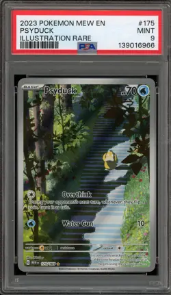 Pokemon Psyduck 151 MEW EN Illustration Rare #175 PSA 9 Mint - Image 1