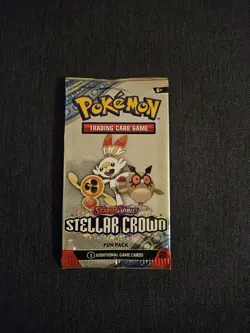 1x Pokemon Scarlet & Violet Stellar Crown Fun Pack New Sealed Booster Pack UK - Image 1