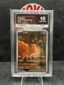 ACE 10 Vulpix 138/132 Illustration Rare Mega Evolution Pokemon Card - Image 2