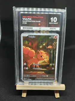 ACE 10! Vulpix (138/132) Mega Evolutions Illustration Rare PSA Pokemon Card! - Image 1