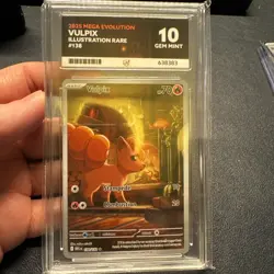 Vulpix Mega Evolutions 138/132 IR Ace 10 Perfect Sub Grades Pokemon Card - Image 1