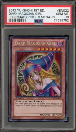 Yu-Gi-Oh! Dark Magician Girl Legendary Coll. 3 Mega Pk. 1st Ed LCYW-EN022 PSA 10 - Image 1
