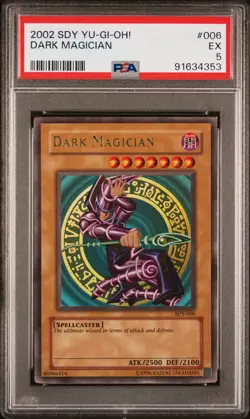Dark Magician SDY-006 HEAVY FOIL BLEED ERROR Yugioh PSA 5 *353 - Image 1