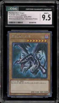Yu-Gi-Oh! Red-Eyes Black Dragon World Champ Attendance Promo 2019-JPP01 CGC 9.5 - Image 1