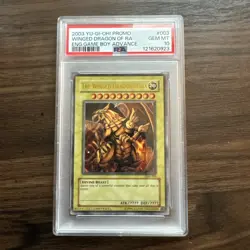 2003 YU-GI-OH! PROMO #GBI-003 THE WINGED DRAGON OF RA ULTRA RARE PSA 10 - Image 1