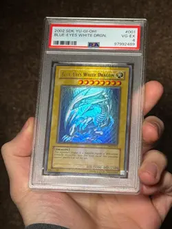 Blue Eyes White Dragon SDK-001 Ultra Rare HEAVY FOIL BLEED Yugioh PSA 4 *489 - Image 5