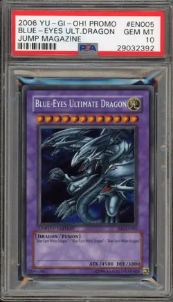 Yu-Gi-Oh! Blue-Eyes Ultimate Dragon Jump Magazine Promo JMP-EN005 PSA 10 - Image 1