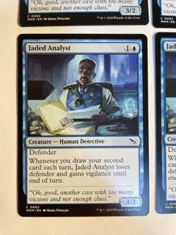 4x Mtg Murders At Karlov Manor Jaded Analyst NM/M Magic The Gathering - Image 2