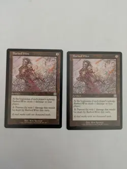 2 Barbed Wire Mercadian Masques MTG NM Free shipping with tracking - Image 1