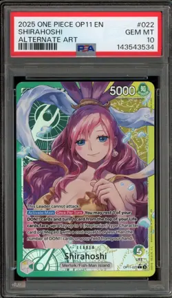 One Piece CCG Shirahoshi Alternate Art OP11-022 PSA 10 Gem Mint - Image 1