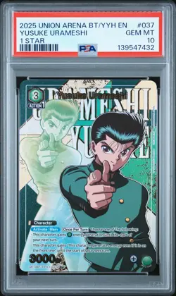 Union Arena TCG Yusuke Urameshi Alt Art Holo PSA 10 Gem Mint Yu Yu Hakusho - Image 1