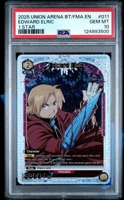 Union Arena TCG Edward Elric Alt Art Holo PSA 10 Gem Mint Fullmetal Alchemist - Image 1