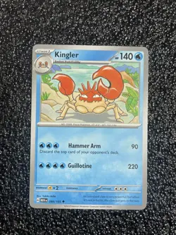 Kingler #099/165 SV: Scarlet & Violet 151 Uncommon - Pokemon Cards 2023 - Image 1
