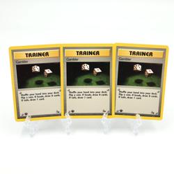 3x Gambler 60/62 1st Edition Fossil 1999 Wizard of the Coast WOTC Pokemon TCG NM - Image 1